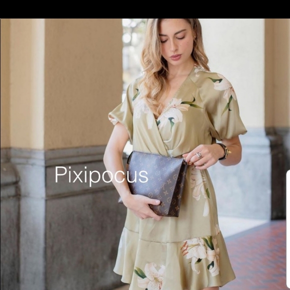 ZARA Print Dress with Knot - Picture 3 of 9